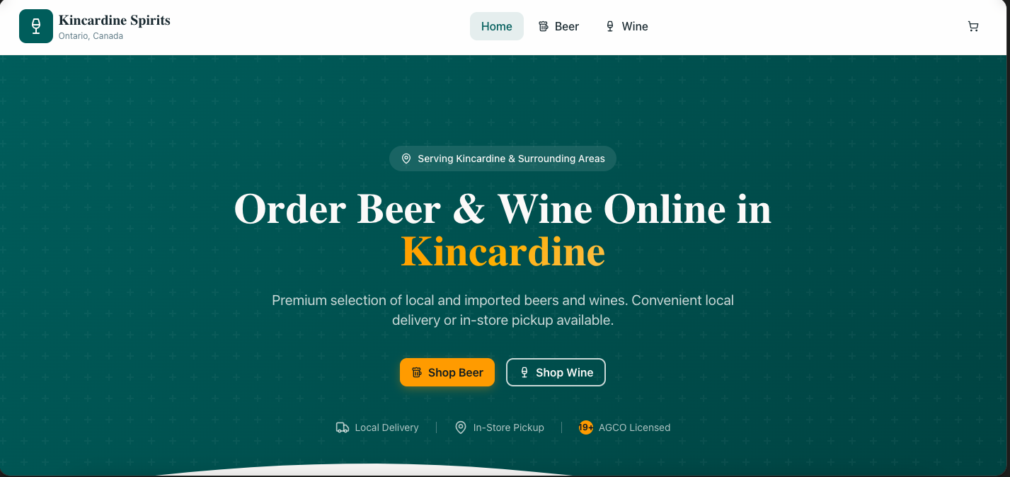 Kincardine Spirits website